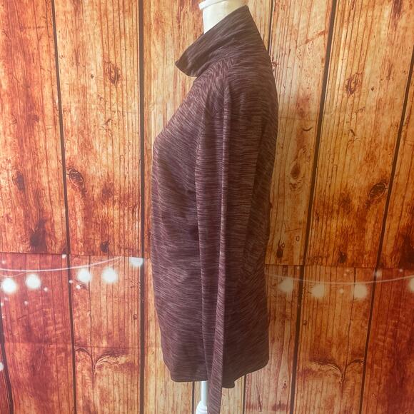 Lululemon &Go Long Sleeve Open Back Turtleneck size 10 heathered purple EUC - Picture 3 of 9